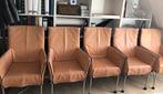 Chaplin leren eetkamerstoelen (Charly’s), Huis en Inrichting, Stoelen, Ophalen, Gebruikt, Bruin, Leer