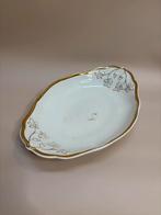 Vintage Petrus Regout Broodschaal met Goud, Ophalen of Verzenden