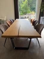 Boomstamtafel uit 1 stuk, Ophalen, 100 tot 150 cm, Eikenhout, 200 cm of meer