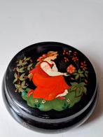 Vintage Russisch Zalfpotje - Handbeschilderd & Gesigneerd, Ophalen of Verzenden