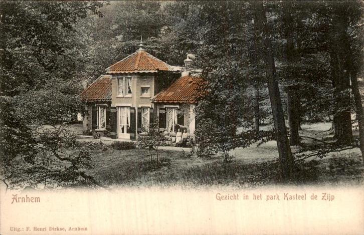 Arnhem- Kasteel de Zijp, Verzamelen, Ansichtkaarten | Nederland, Gelopen, Gelderland, Voor 1920, Ophalen of Verzenden