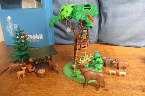 wild life bosdieren boswachter 4208 uitkijkpost 100% herten, Kinderen en Baby's, Speelgoed | Playmobil, Zo goed als nieuw, Complete set