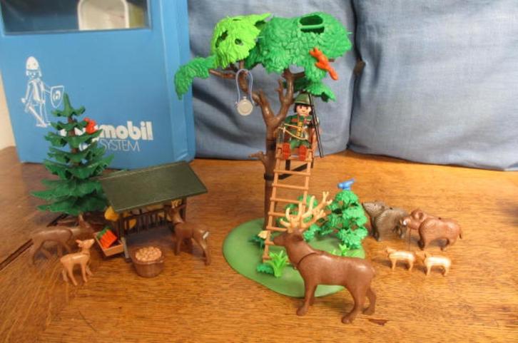 wild life bosdieren boswachter 4208 uitkijkpost 100% herten, Kinderen en Baby's, Speelgoed | Playmobil, Zo goed als nieuw, Complete set