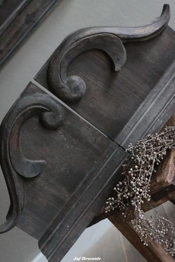 Dubbel ornament sober, vintage black of vintage brown beschikbaar voor biedingen