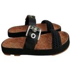 Maison Scotch Leren Slippers Sandalen Maat 37 Nieuw, Kleding | Dames, Schoenen, Verzenden, Zwart, Nieuw, Sandalen of Muiltjes