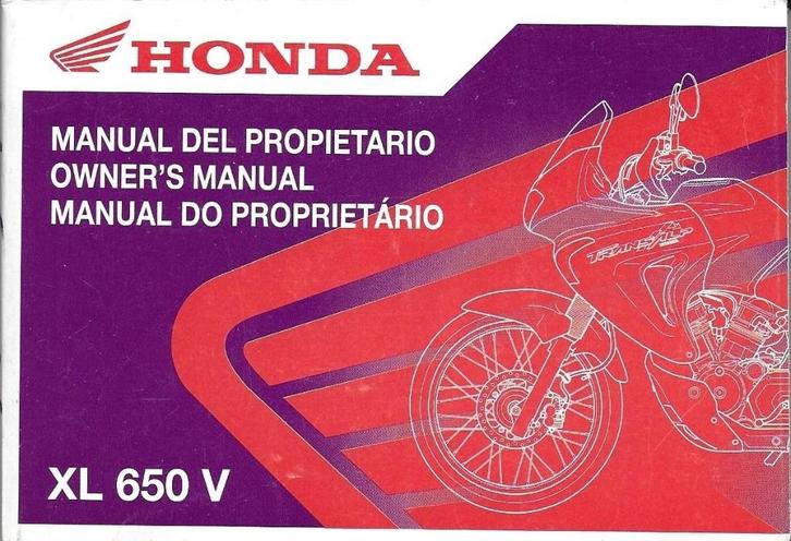 Honda XL650 V manual handleiding (5521z), Motoren, Handleidingen en Instructieboekjes, Honda, Verzenden