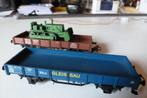 Marklin H0 2 prachtige wagonnetjes en 1 met tractor, Wisselstroom, Verzenden, Wagon, Zo goed als nieuw