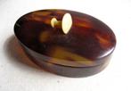 Antieke faux schildpad cellulose knopendoos, Ophalen of Verzenden