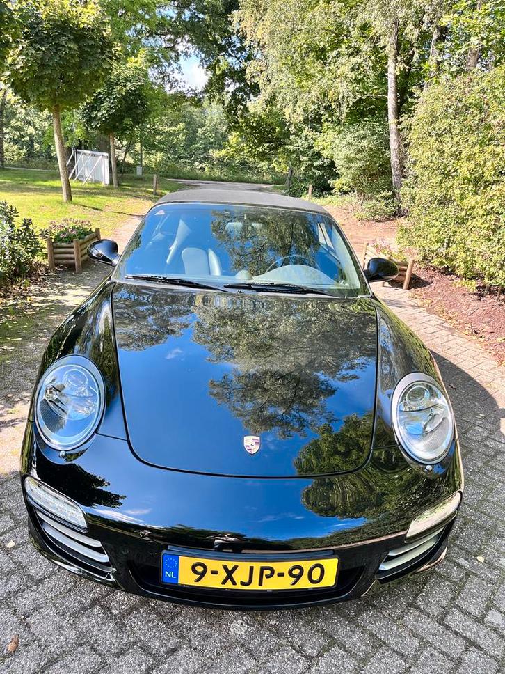 Porsche 911 3.8 Carrera 4S Cabriolet PDK 2009 Zwart, Auto's, Porsche, Particulier, 4x4, ABS, Adaptive Cruise Control, Airbags