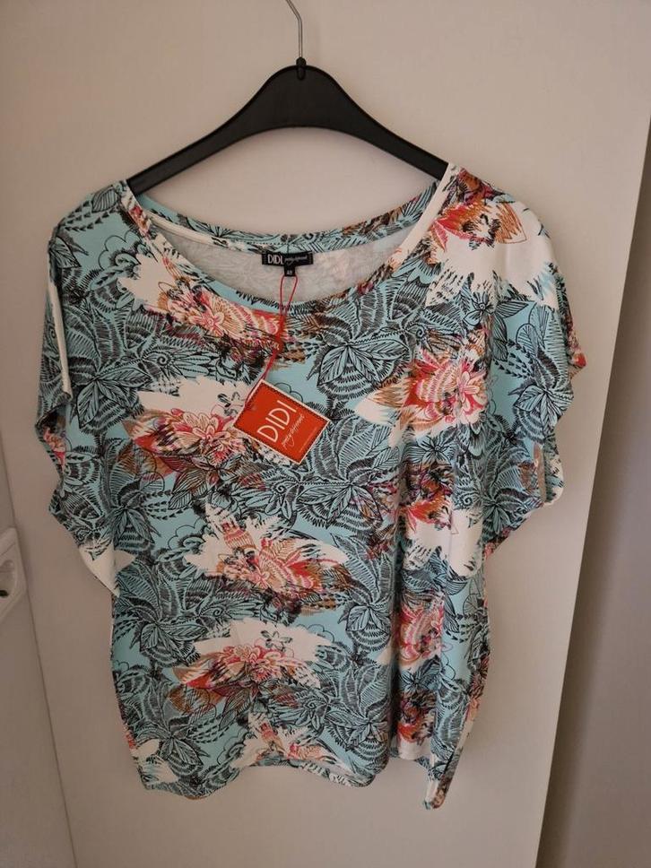 nieuw met kaartje Didi top/shirt mt 48, Kleding | Dames, T-shirts, Nieuw, Maat 46/48 (XL) of groter, Blauw, Korte mouw, Ophalen of Verzenden