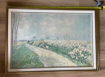 Schilderij Jan Sluijters - Landschap met bloeiende bomen beschikbaar voor biedingen