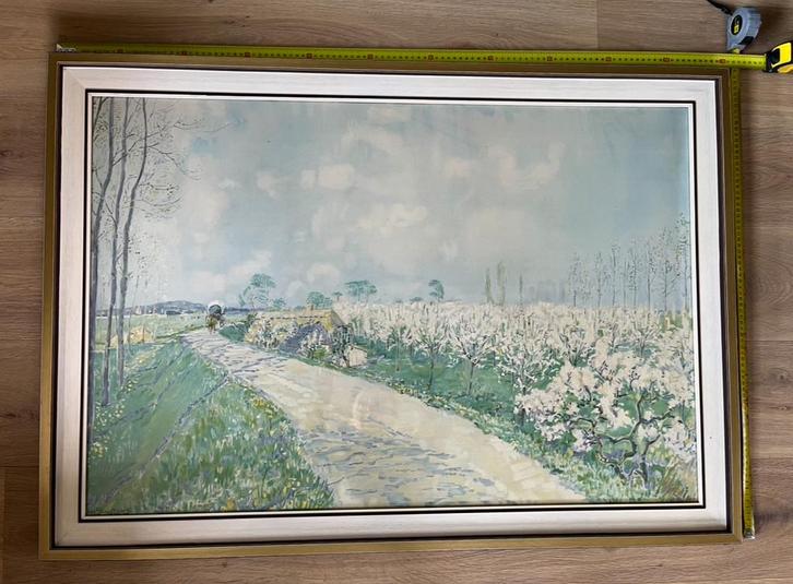 Schilderij Jan Sluijters - Landschap met bloeiende bomen, Antiek en Kunst, Kunst | Schilderijen | Klassiek, Ophalen of Verzenden