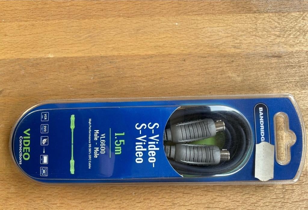 Bandridge S-Video Kabel 1.5m, Ophalen of Verzenden, Zo goed als nieuw, Minder dan 2 meter, Scartkabel