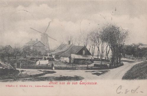 VAN EWIJCKLUIS - 1904 - dprsgezicht met molen, Verzamelen, Ansichtkaarten | Nederland, Gelopen, Noord-Holland, Voor 1920, Verzenden