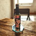 Decoupage Vaas met Bloemenmotief, Huis en Inrichting, Ophalen, Overige kleuren, Nieuw, Glas