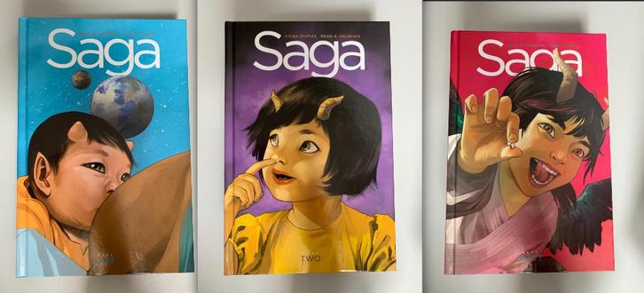 Saga by Brian K Vaughan - Deluxe Edition 1-3 (Image Comics), Boeken, Strips | Comics, Zo goed als nieuw, Complete serie of reeks