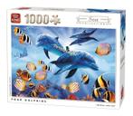 Puzzel 4 Dolfijnen, Ophalen of Verzenden, 500 t/m 1500 stukjes, Nieuw
