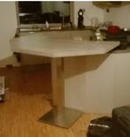 Geborstelde RVS-barpoot met of zonder barblad, Ophalen, Gebruikt