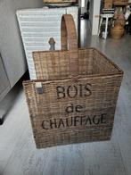 Rivièra Maison rattan haardhoutmand/mand/Bois de Chauffage, Huis en Inrichting, Woonaccessoires | Schalen en Manden, Ophalen, Mand