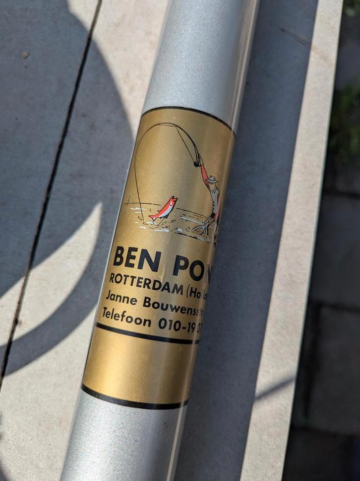 Vintage Ben Pont Vliegvishengel AFTMA 5 plus koker, Watersport en Boten, Hengelsport | Vliegvissen, Ophalen