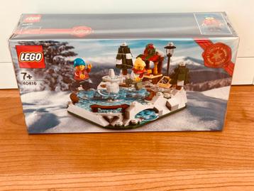 Ultieme kerstset: Lego 40416 Ice Skating Rink (nieuw)  beschikbaar voor biedingen