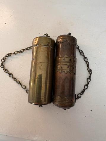 2 Antieke Tondeldozen, Vuurmakers voor 1840 beschikbaar voor biedingen