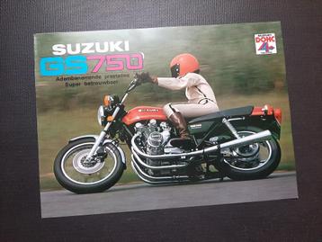 Suzuki GS750 GS 750 oldtimer nederlandse folder DOHC