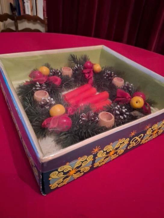 Prachtige brocante advends krans., Diversen, Kerst, Zo goed als nieuw, Ophalen of Verzenden