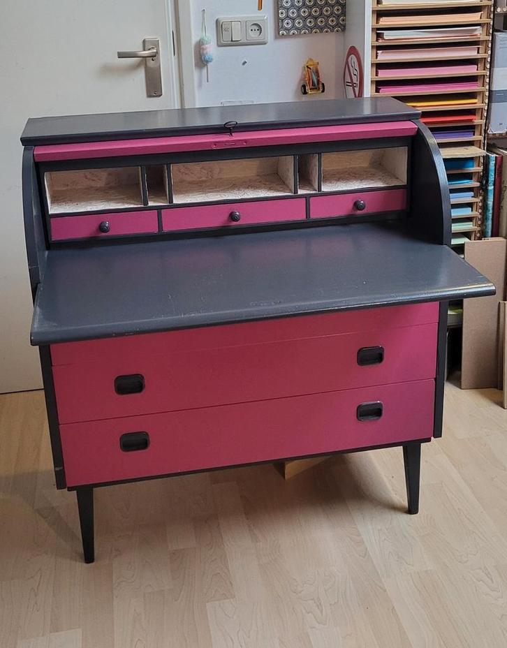 Secretaire kastje met uitschuifbaar blad, Huis en Inrichting, Kasten | Secretaires, Gebruikt, Ophalen