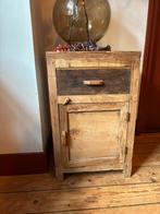 Klein teak houten kastje, massief hout, Ophalen, Minder dan 50 cm, Gebruikt, Minder dan 100 cm