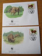 Europese bison, WWF serie FDC's Litouwen, 1996, Ophalen of Verzenden, Gestempeld, Dier of Natuur