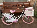 Meisjesfiets 22 inch roze met wit, Fietsen en Brommers, Fietsen | Meisjes, Ophalen, Gebruikt, 22 inch