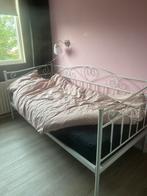 metalen bedframe Ikea, Huis en Inrichting, Slaapkamer | Bedden, 90 cm, Eenpersoons, Wit, Ophalen of Verzenden