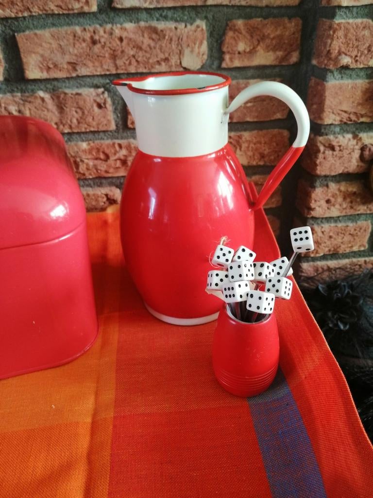 Antieke emaille kan., Ophalen of Verzenden