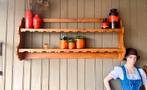 XXL 150 cm wandrek flessenrek eiken drankschap regaal bar, Ophalen, Zo goed als nieuw, Nvt, Nvt