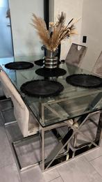 Eettafel + Salontafel + 4 stoelen, Ophalen, 50 tot 100 cm, 150 tot 200 cm, Rechthoekig