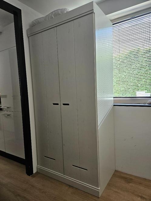 Woood Connect garderobekast 2 deurs wit, Huis en Inrichting, Kasten | Kledingkasten, Gebruikt, 150 tot 200 cm, 50 tot 100 cm, 50 tot 75 cm