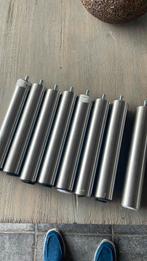 8 stuks Ikea  bedpoten RVS Bjorli 20 cm, 90 cm, Eenpersoons, Ophalen of Verzenden, Zo goed als nieuw