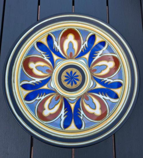 Zeldzaam mooi groot Gouda plateel Zuid Holland wandbord, Antiek en Kunst, Antiek | Keramiek en Aardewerk, Ophalen of Verzenden
