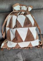 handgemaakt tasje in 3 tinten, gerecycled suede, gevoerd., Ophalen of Verzenden, Zo goed als nieuw, Overige kleuren, Schoudertasje