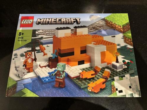 Lego Minecraft 21178 The Fox Lodge, Kinderen en Baby's, Speelgoed | Duplo en Lego, Gebruikt, Lego, Complete set, Ophalen of Verzenden