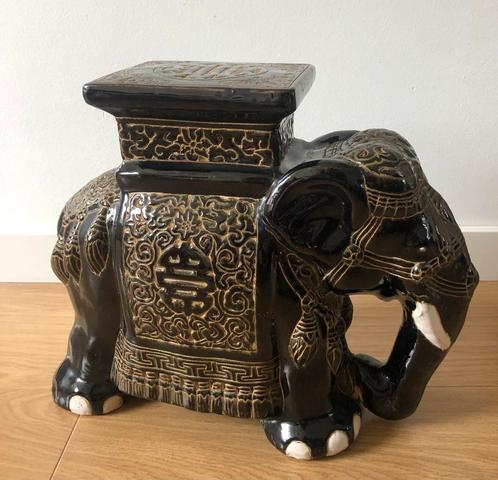 Vintage XXL plantentafel olifant van keramiek | jaren 60, Huis en Inrichting, Krukjes, Zo goed als nieuw, Overige materialen, Ophalen of Verzenden
