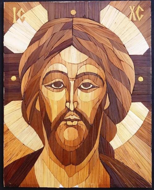 Christuskop uit Midden Rusland, Antiek en Kunst, Kunst | Schilderijen | Klassiek, Verzenden