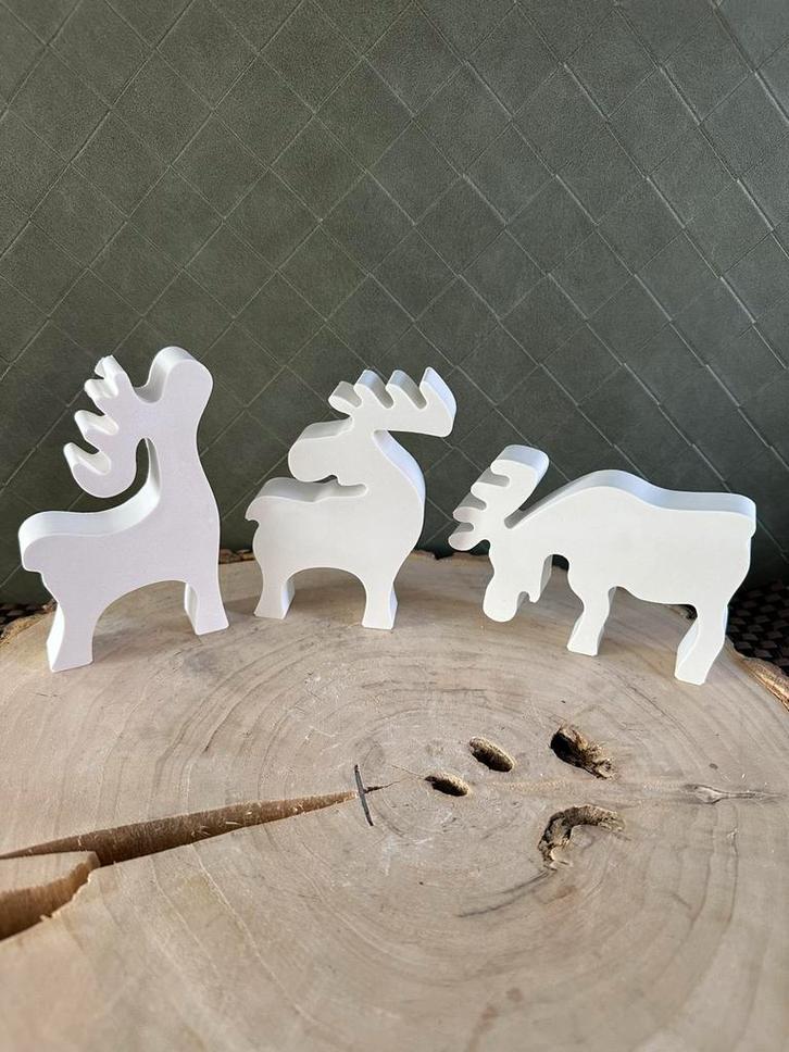 Renieren setje Nieuw! Word naar wens beschilderd, Diversen, Kerst, Nieuw, Ophalen of Verzenden