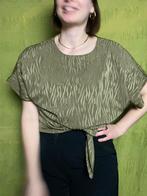 Vintage shirt/top - oversized-glimmend - groen - M/38, Kleding | Dames, Blouses en Tunieken, Groen, Gedragen, Maat 38/40 (M), Vintage