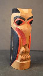 Totempaal Canada handgemaakt Raven, Antiek en Kunst, Kunst | Beelden en Houtsnijwerken, Ophalen of Verzenden