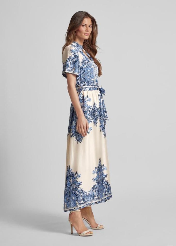 Jurk Neo Noir NIEUW maat 40 met kaartjes, Kleding | Dames, Jurken, Nieuw, Maat 38/40 (M), Blauw, Onder de knie, Ophalen of Verzenden