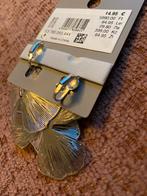 Bloemvormige oorclips - Bijou Brigitte, Blauw, Nieuw, Ophalen of Verzenden, Knopjes of Stekers