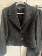 Zgan zwart krijtstreep pak Bandolera maat 36, Ophalen of Verzenden, Zo goed als nieuw, Maat 36 (S), Zwart