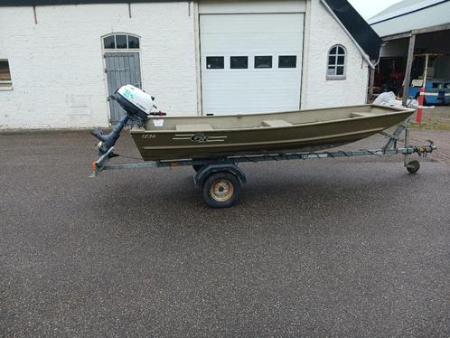 G3 aluminium toer/visboot complete set, Watersport en Boten, Vis- en Consoleboten, Gebruikt, Tot 10 pk, 3 tot 6 meter, Benzine